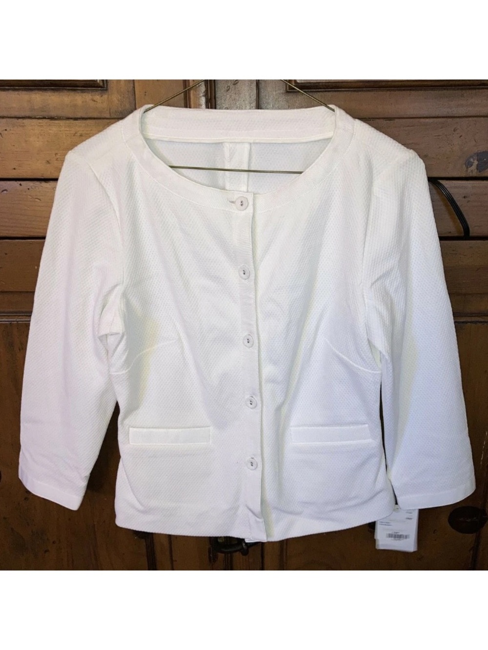NEW Doncaster Button-Front Jacket White Size 6